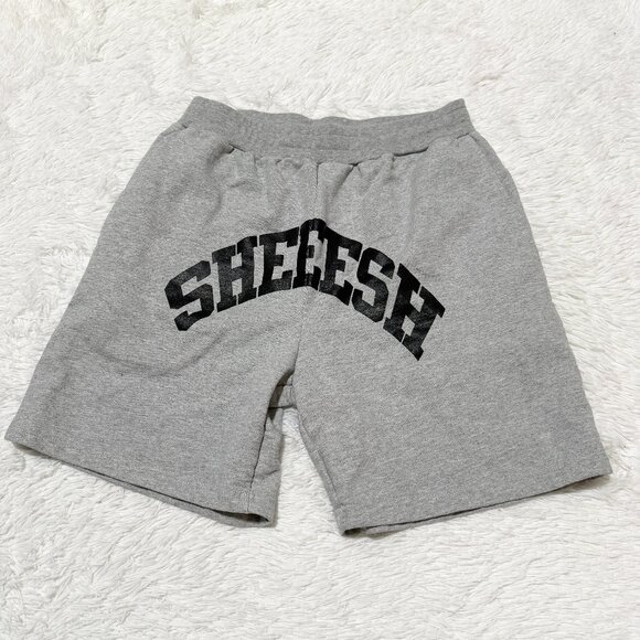 Unisex SHEEESH Fleece Athleisure Short in Black Gray Size Extra Large - Picture 1 of 5